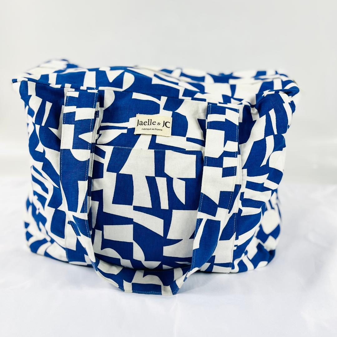 Sac à langer / Sac week-end - imprimé bleu